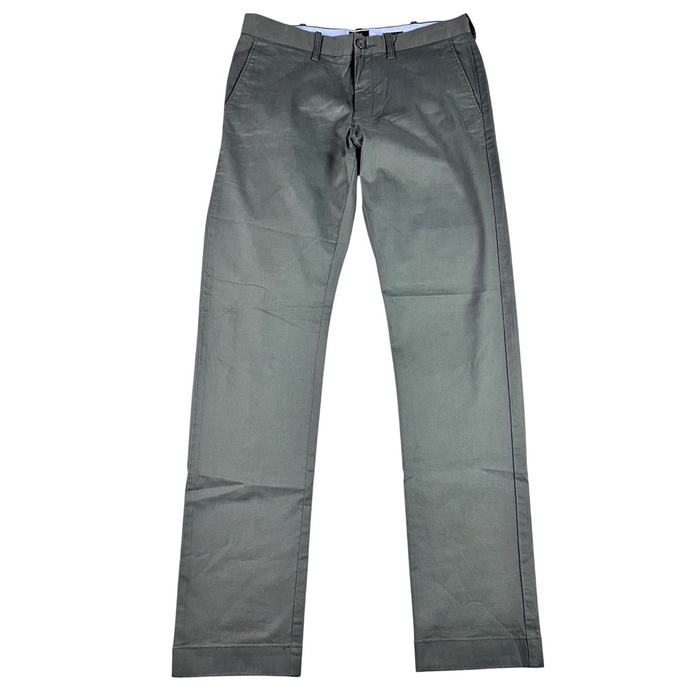 J.Crew Driggs Flex Chino Pants Mens 32x31* Slim Fit Straight‎ Leg Charcoal Grey